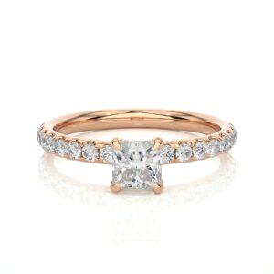 1 ct Princess-Cut Solitaire Diamond Engagement Ring