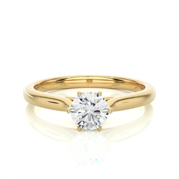 1 Ct Solitaire Natural Diamond Ring In White Gold