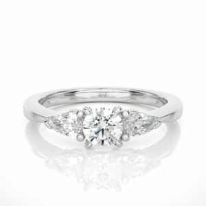 1 Ct Diamond Engagement Ring In 14k White Gold