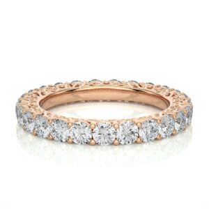 2 Ct Vintage Diamond Eternity Band In Rose Gold