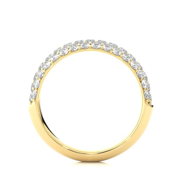 1 ct 3 Row Diamond Eternity Band In Yellow Gold