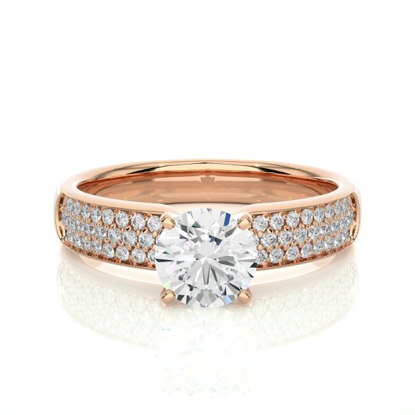 Diamond Anniversary Wedding Rings In 10k Rose Gold